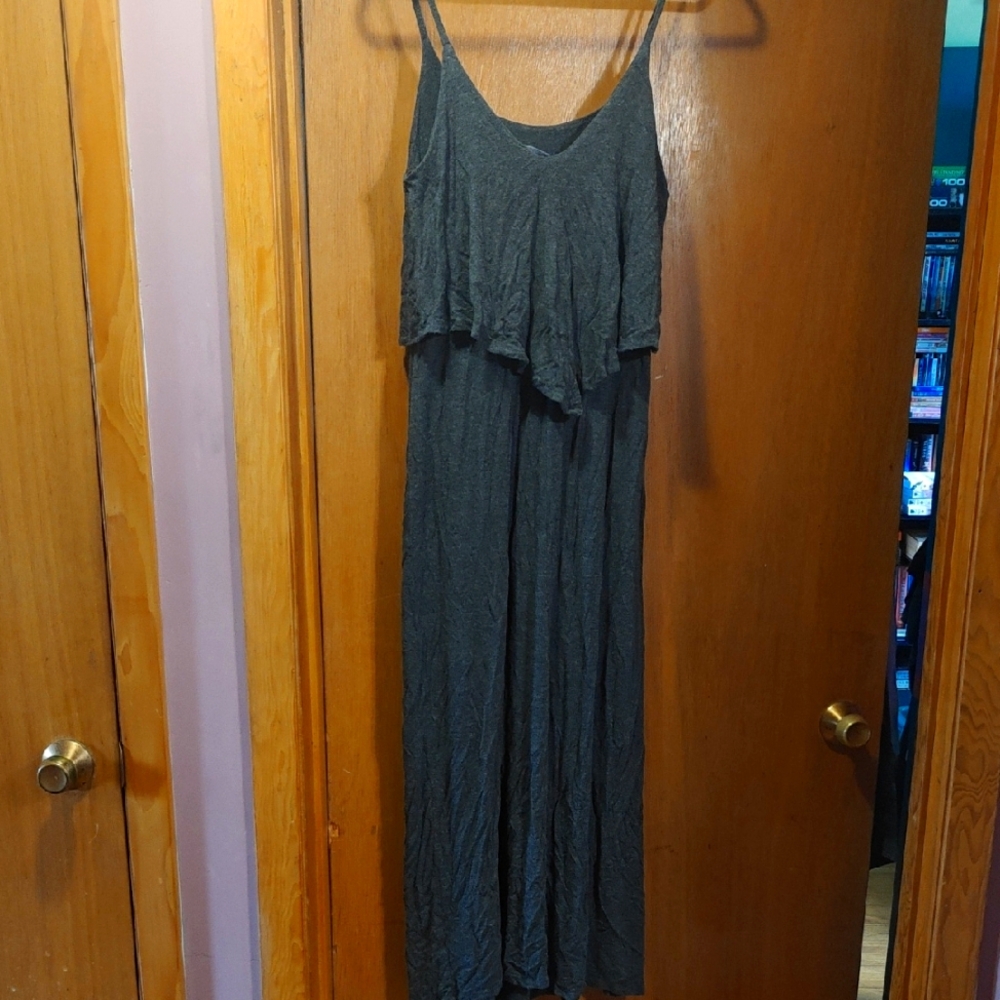 Gray Sleeveless Maxi Dress